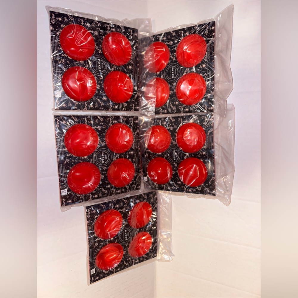 Lot of 5 Maker Hot Chocolate Bomb Maker Red Silicone Mold Makes 2 Inch Spheres